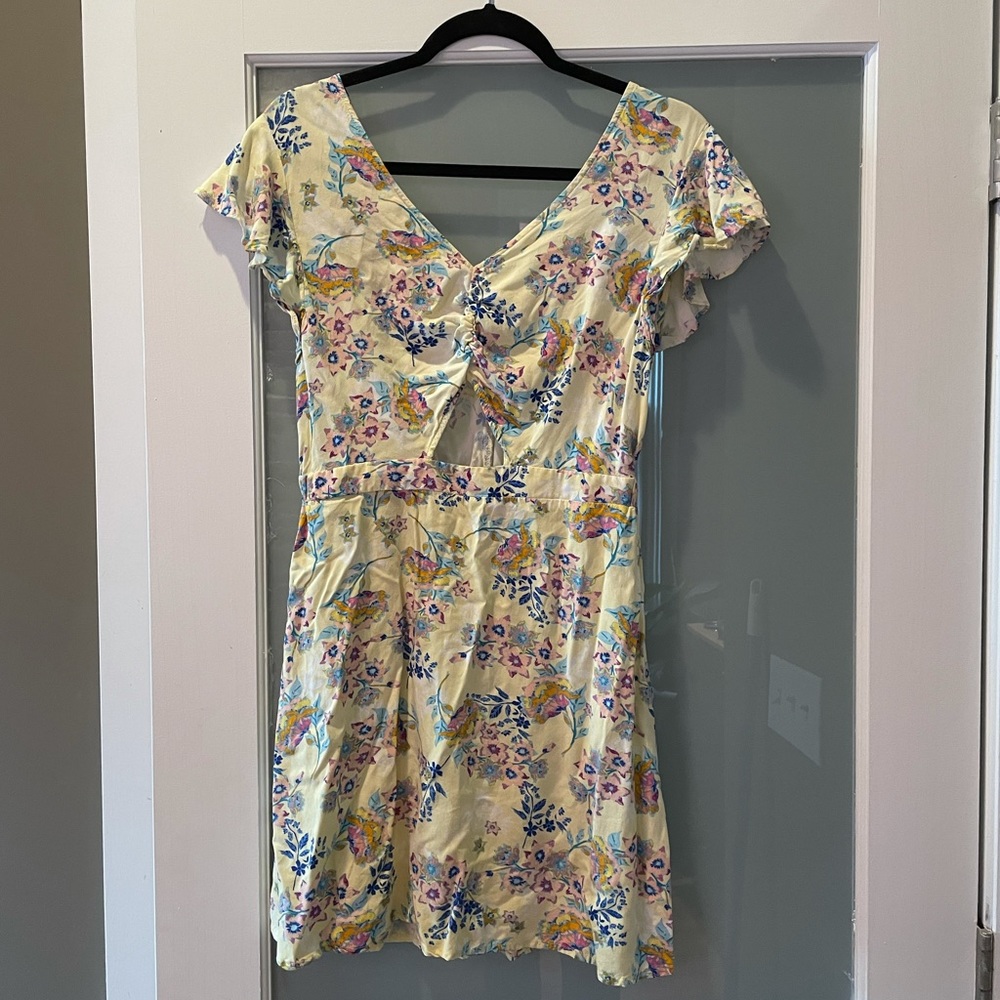 Pink Rose Floral Dress